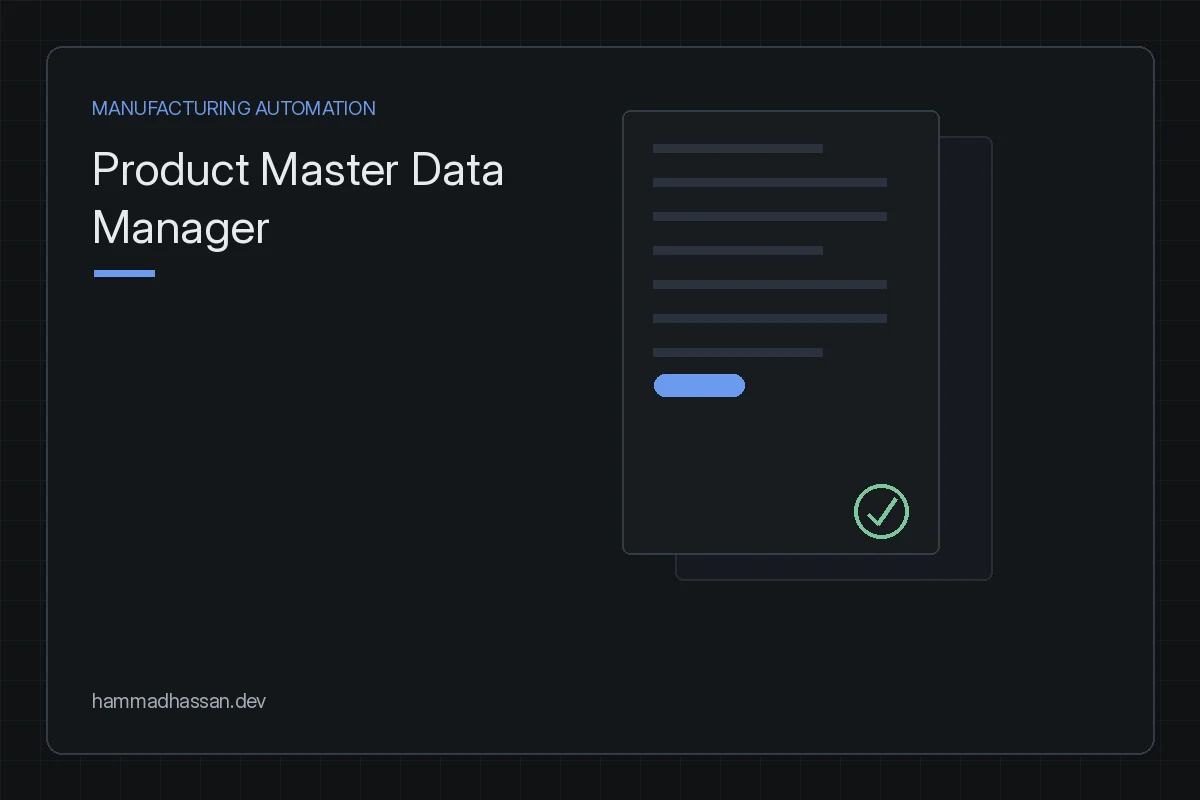 Product Master Data Manager, structured records preview card