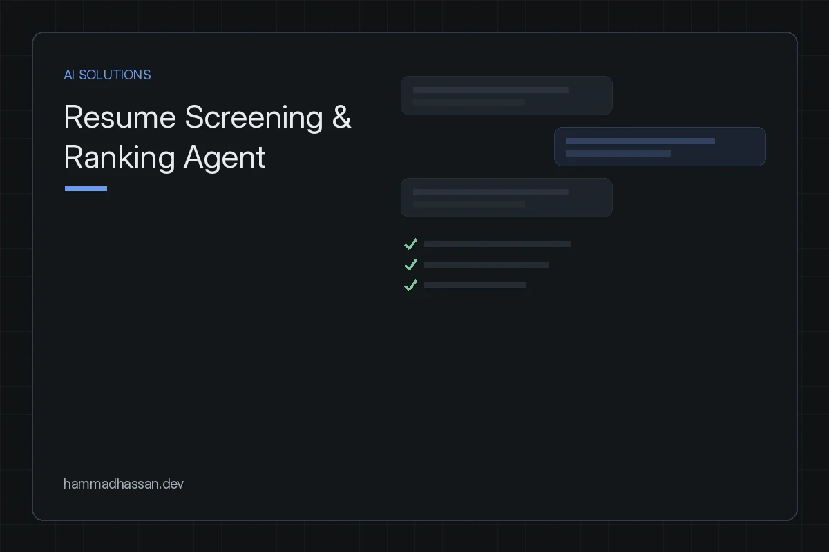 Resume Screening and Ranking Agent, candidate tiers preview card