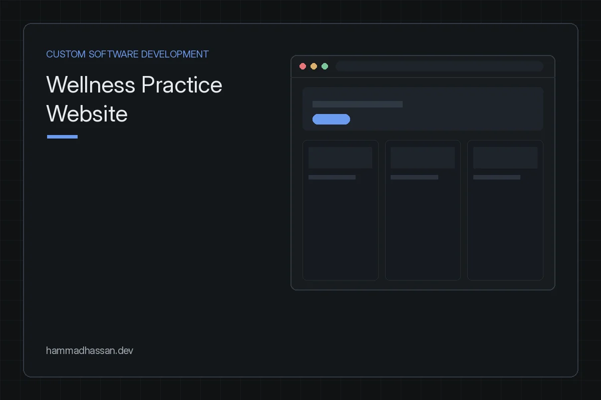 Wellness Practice Website, calm landing page preview card